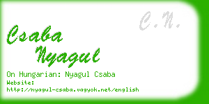 csaba nyagul business card